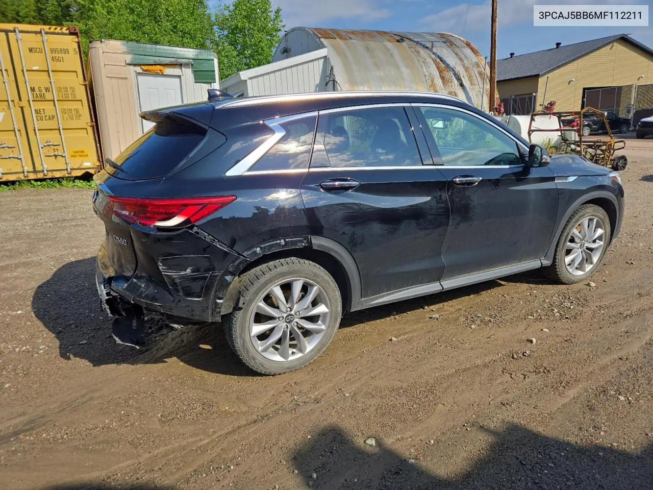 2021 Infiniti Qx50 Luxe VIN: 3PCAJ5BB6MF112211 Lot: 61723025
