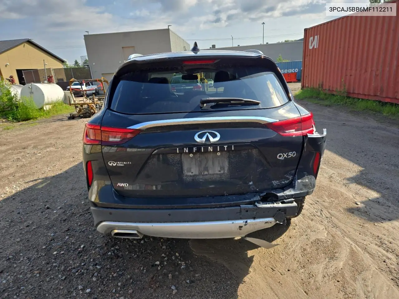 2021 Infiniti Qx50 Luxe VIN: 3PCAJ5BB6MF112211 Lot: 61723025