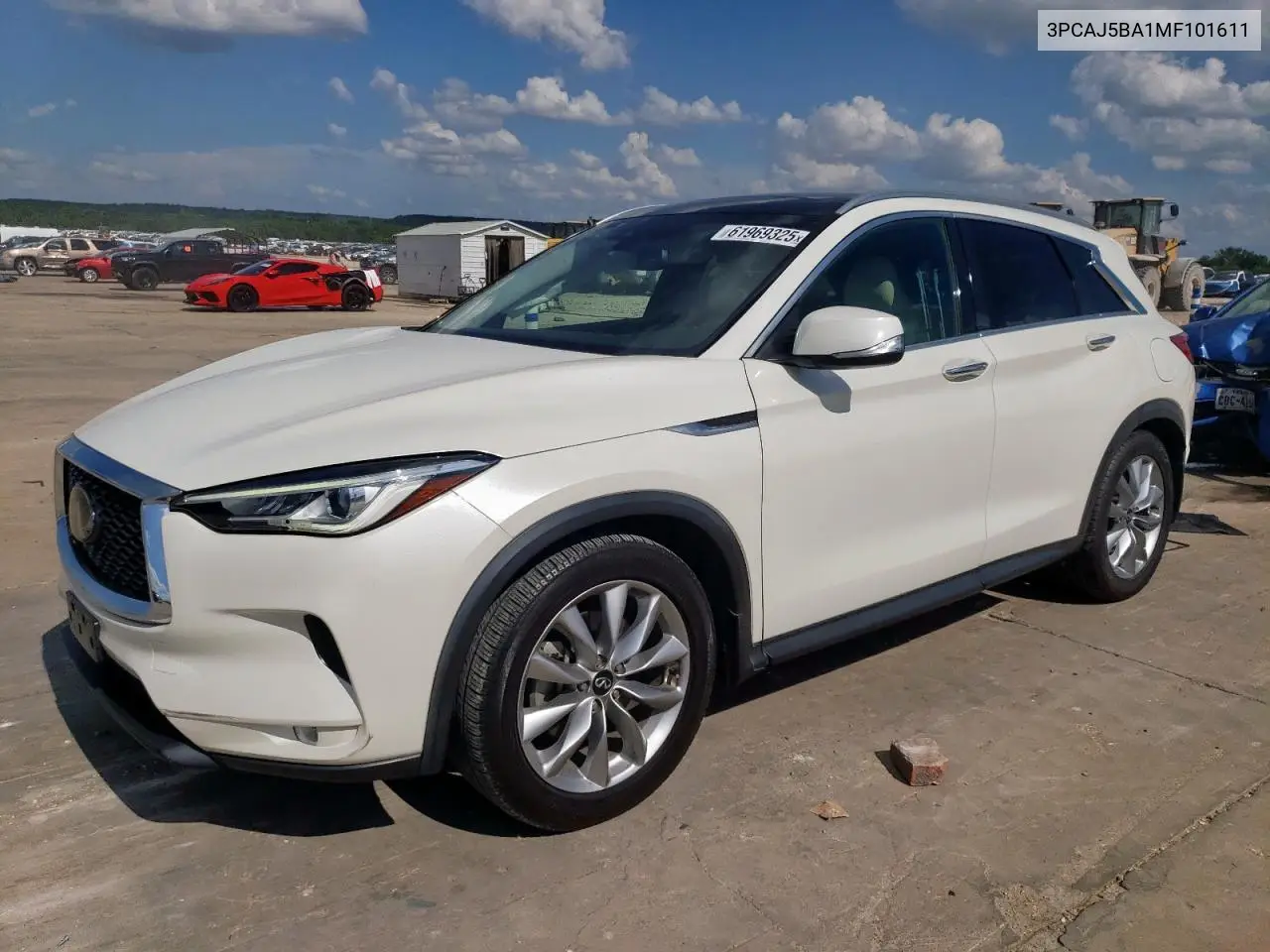2021 Infiniti Qx50 Luxe VIN: 3PCAJ5BA1MF101611 Lot: 61969325
