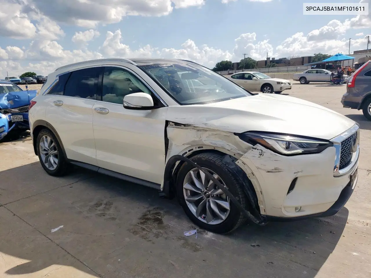 2021 Infiniti Qx50 Luxe VIN: 3PCAJ5BA1MF101611 Lot: 61969325