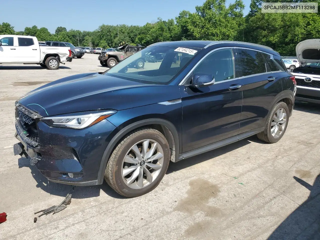 2021 Infiniti Qx50 Luxe VIN: 3PCAJ5BB2MF113288 Lot: 62184215
