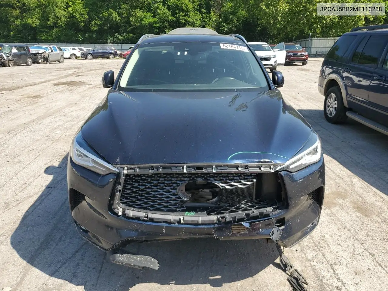 2021 Infiniti Qx50 Luxe VIN: 3PCAJ5BB2MF113288 Lot: 62184215