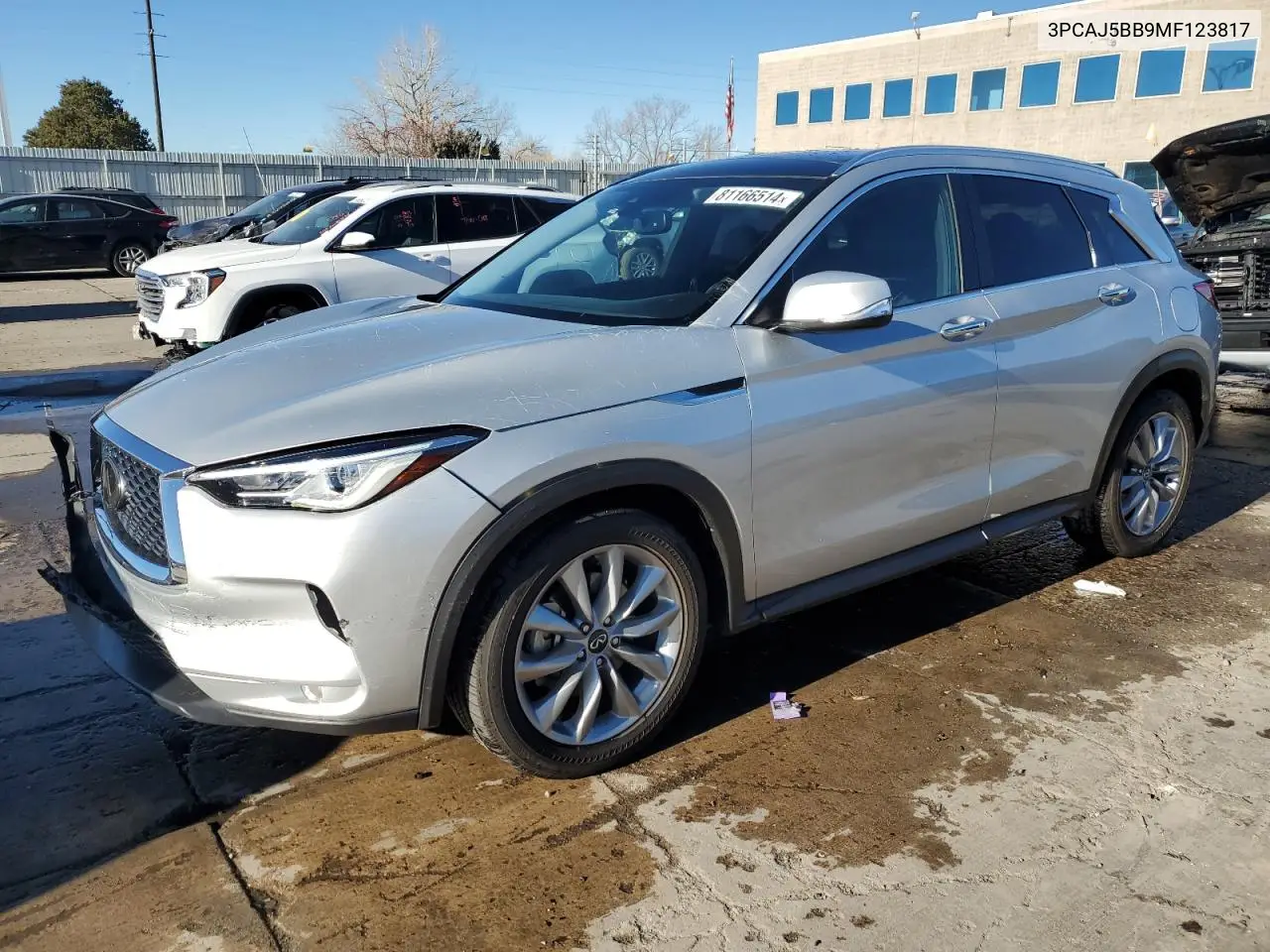 2021 Infiniti Qx50 Luxe VIN: 3PCAJ5BB9MF123817 Lot: 81166514