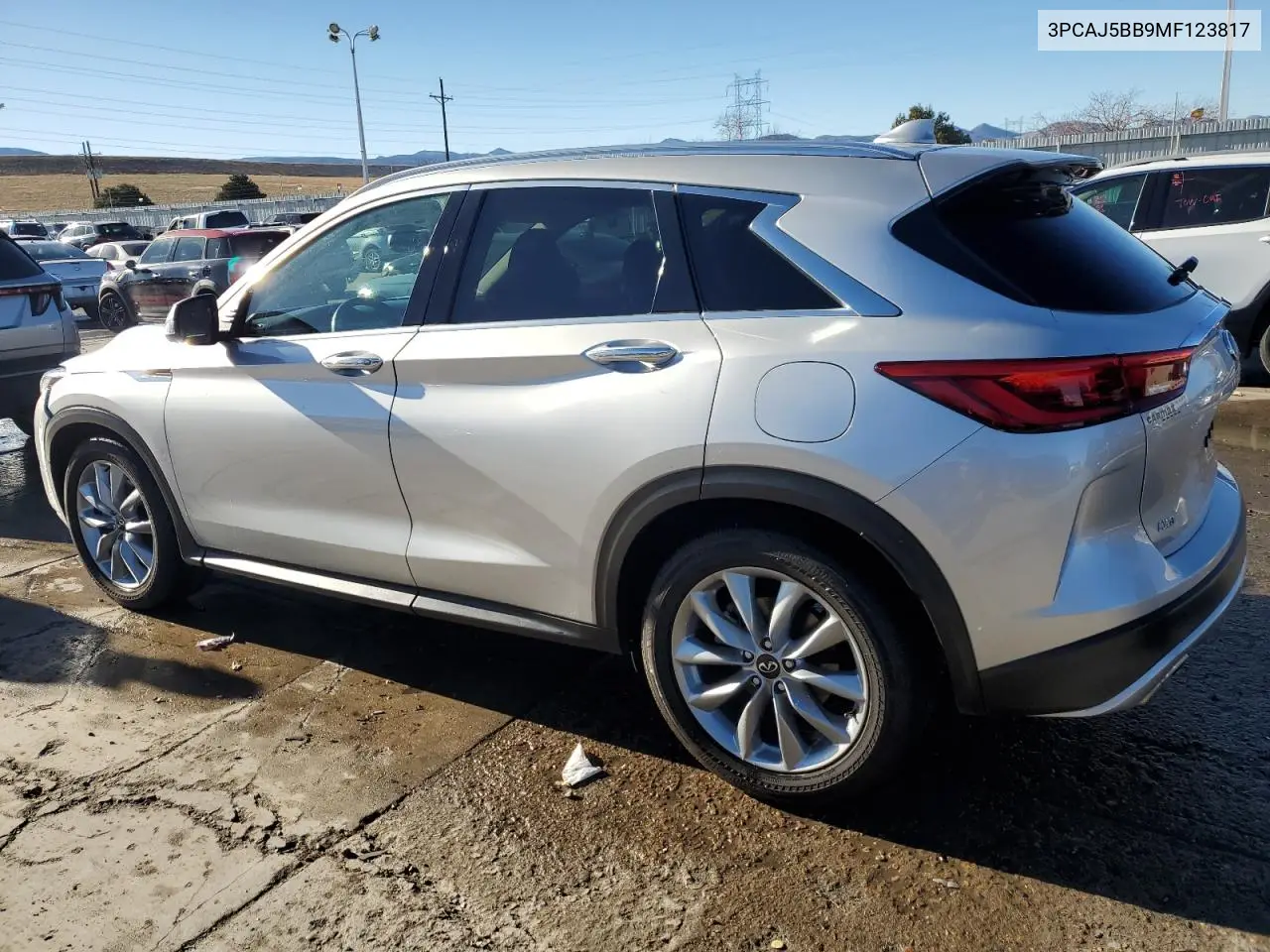 2021 Infiniti Qx50 Luxe VIN: 3PCAJ5BB9MF123817 Lot: 81166514
