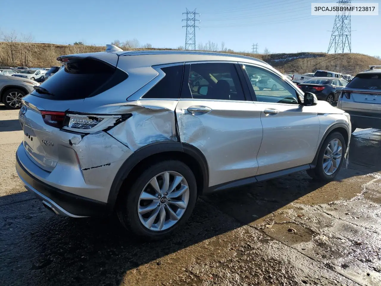2021 Infiniti Qx50 Luxe VIN: 3PCAJ5BB9MF123817 Lot: 81166514