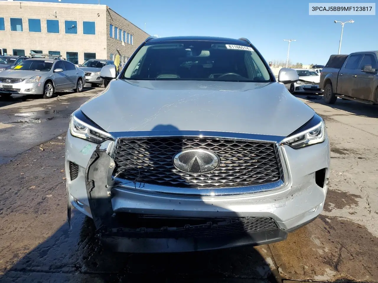 2021 Infiniti Qx50 Luxe VIN: 3PCAJ5BB9MF123817 Lot: 81166514