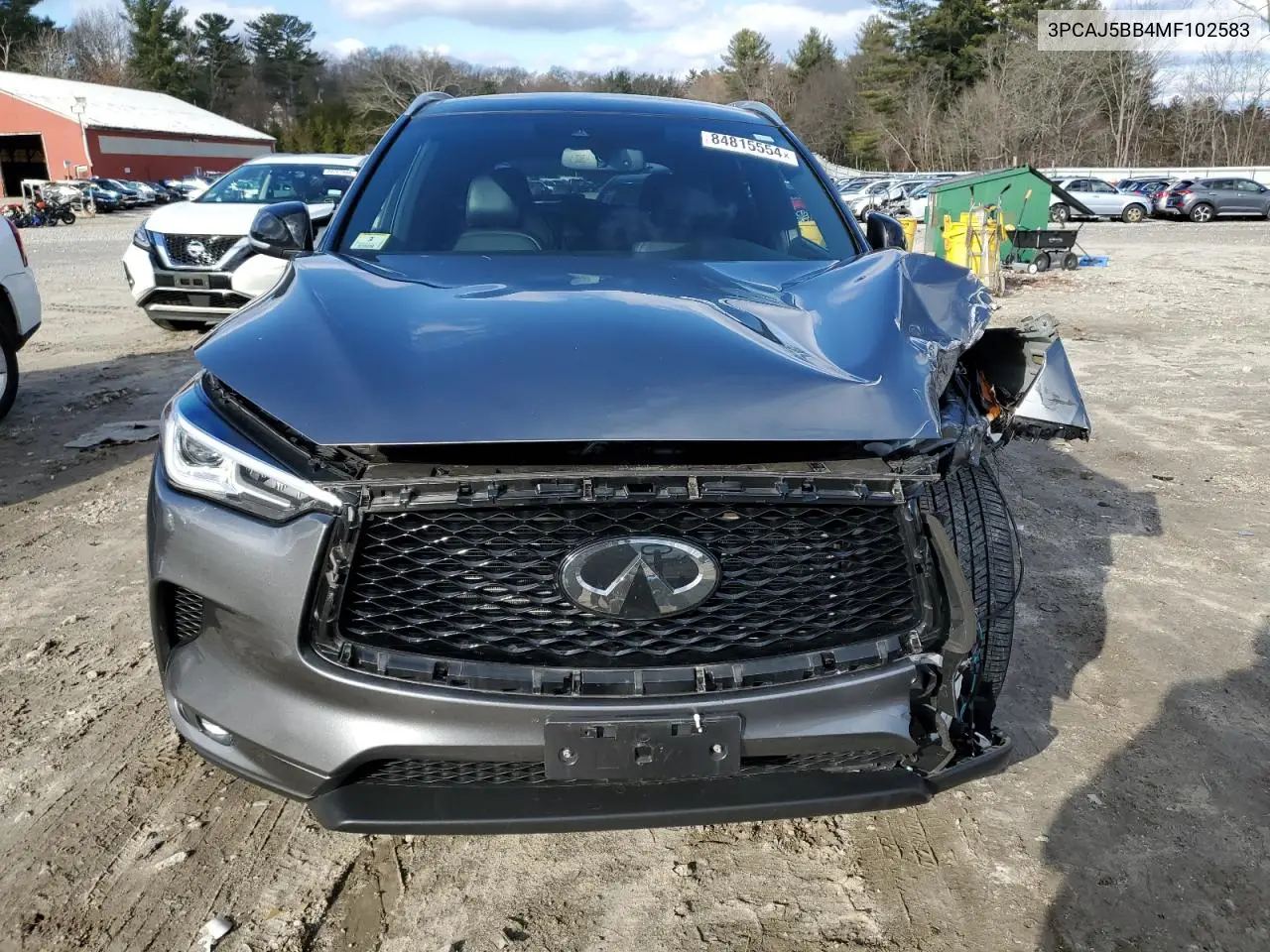 2021 Infiniti Qx50 Luxe VIN: 3PCAJ5BB4MF102583 Lot: 84815554
