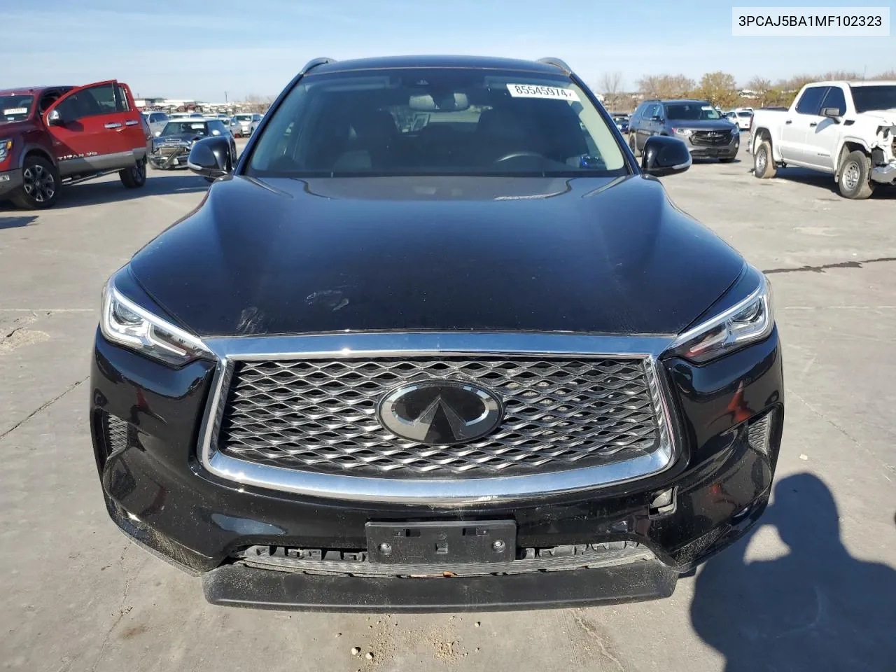 2021 Infiniti Qx50 Luxe VIN: 3PCAJ5BA1MF102323 Lot: 85545974