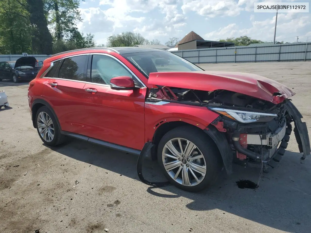 2022 Infiniti Qx50 Sensory VIN: 3PCAJ5EB3NF112972 Lot: 55533665