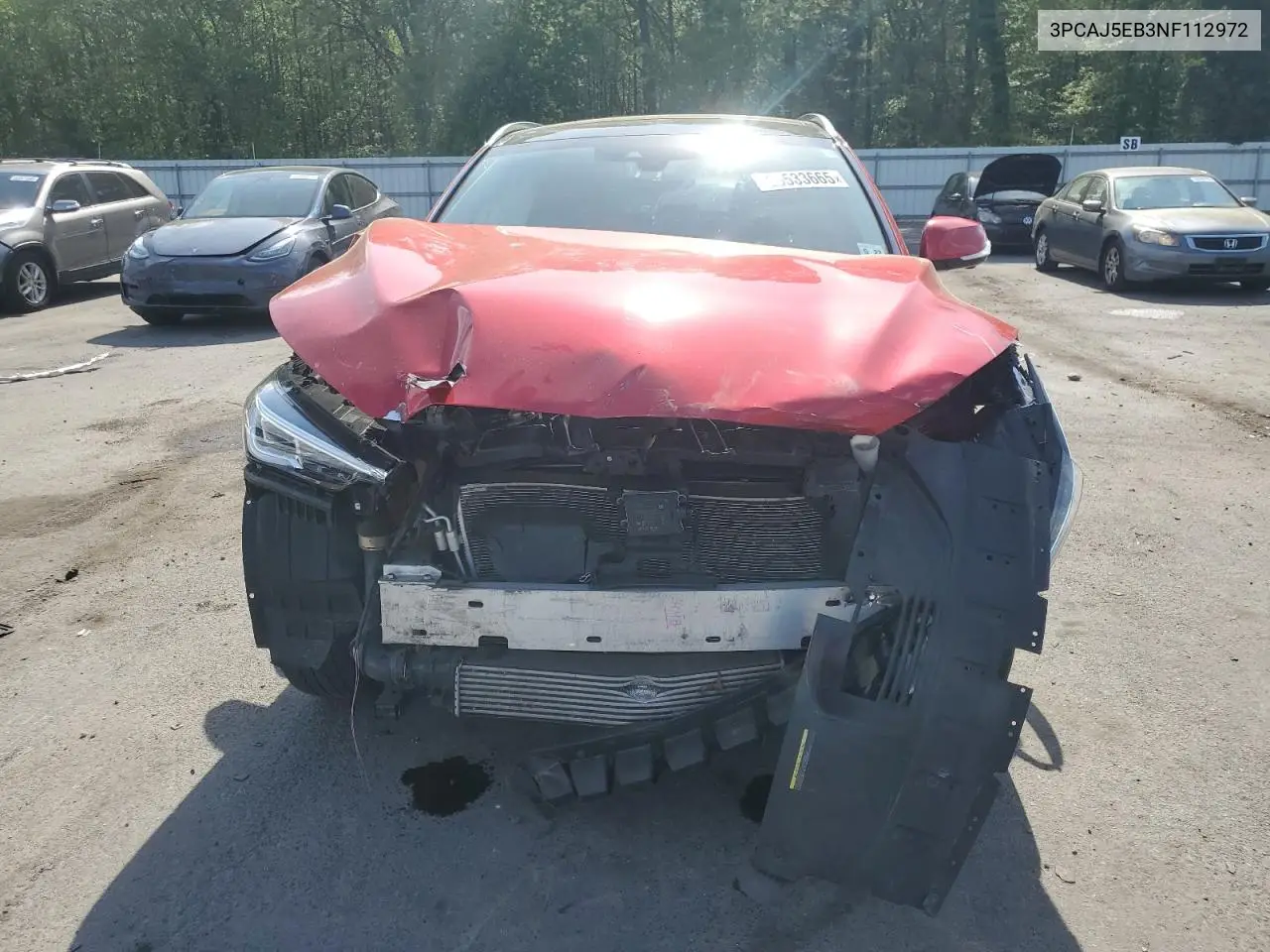 2022 Infiniti Qx50 Sensory VIN: 3PCAJ5EB3NF112972 Lot: 55533665