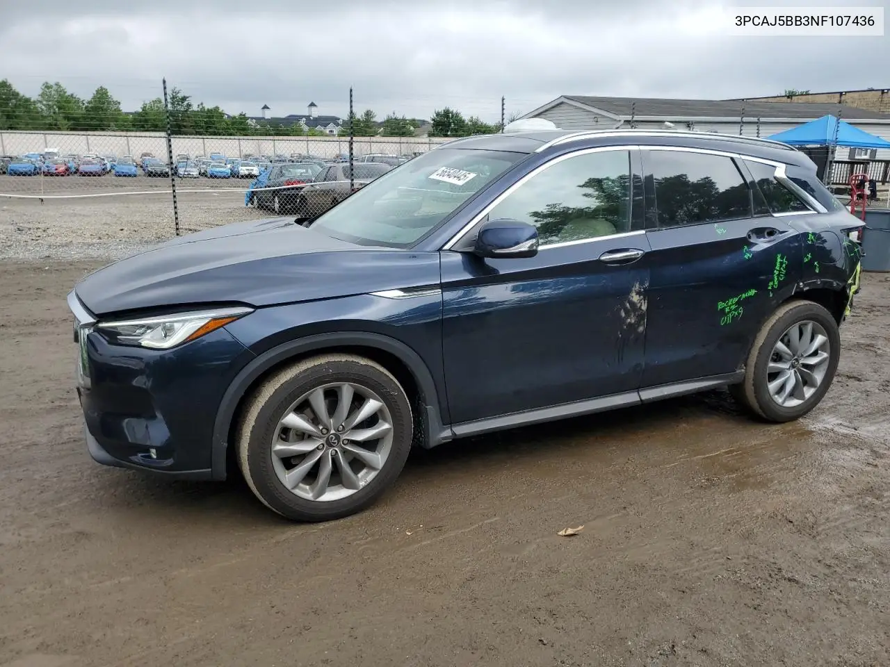 2022 Infiniti Qx50 Luxe VIN: 3PCAJ5BB3NF107436 Lot: 56540445