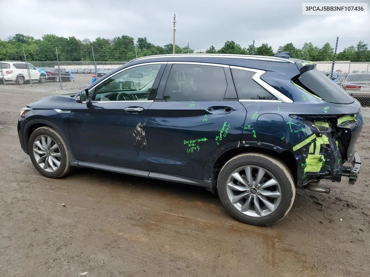 2022 Infiniti Qx50 Luxe VIN: 3PCAJ5BB3NF107436 Lot: 56540445