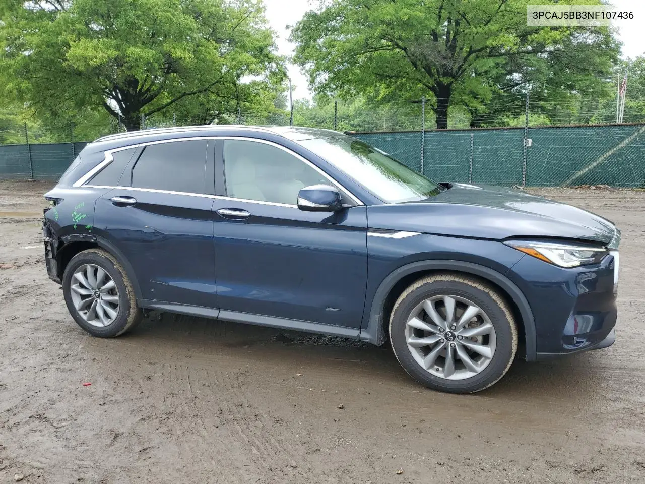 2022 Infiniti Qx50 Luxe VIN: 3PCAJ5BB3NF107436 Lot: 56540445