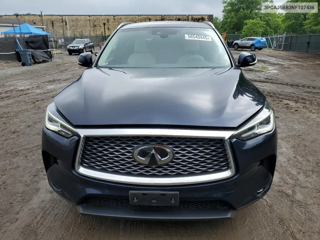 2022 Infiniti Qx50 Luxe VIN: 3PCAJ5BB3NF107436 Lot: 56540445