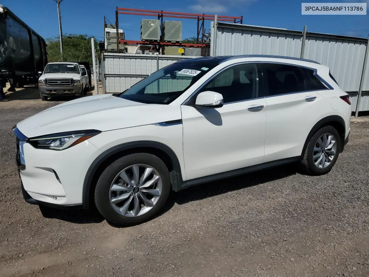 2022 Infiniti Qx50 Luxe VIN: 3PCAJ5BA6NF113786 Lot: 56567625