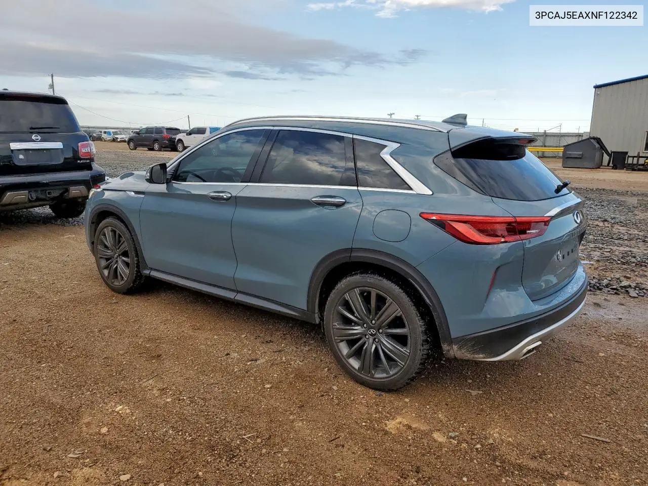 2022 Infiniti Qx50 Sensory VIN: 3PCAJ5EAXNF122342 Lot: 61753085