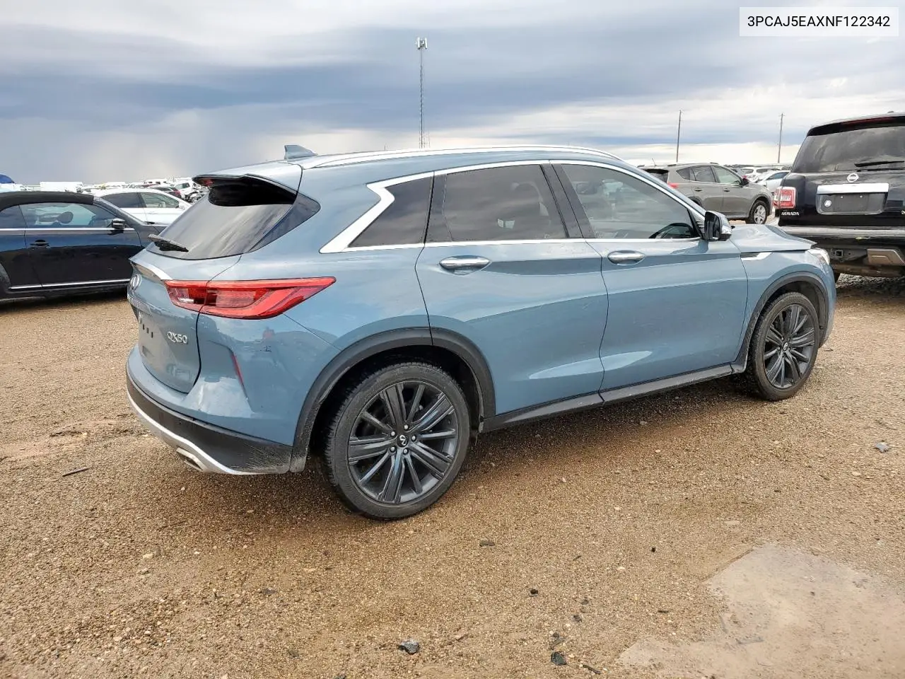 2022 Infiniti Qx50 Sensory VIN: 3PCAJ5EAXNF122342 Lot: 61753085