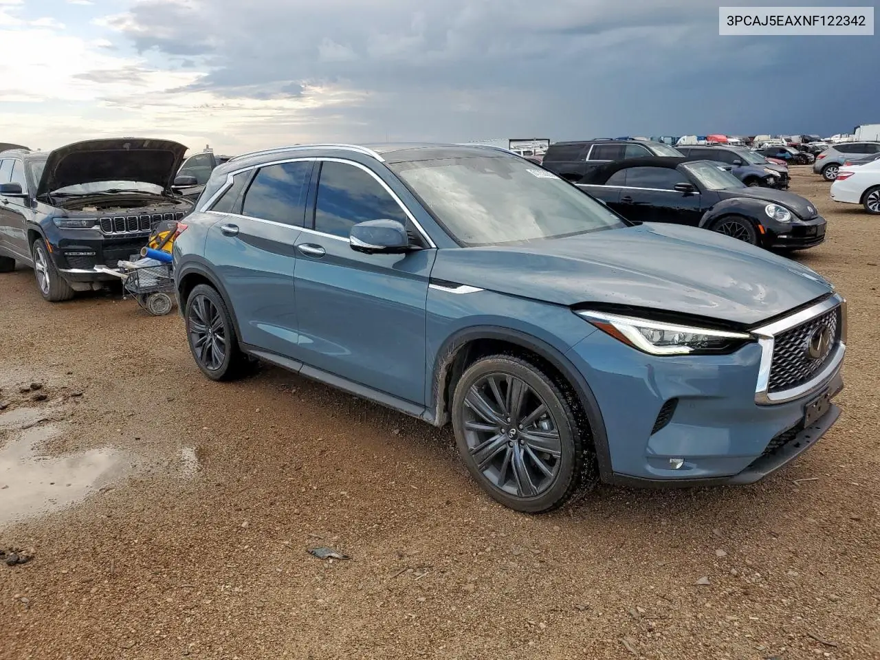 2022 Infiniti Qx50 Sensory VIN: 3PCAJ5EAXNF122342 Lot: 61753085