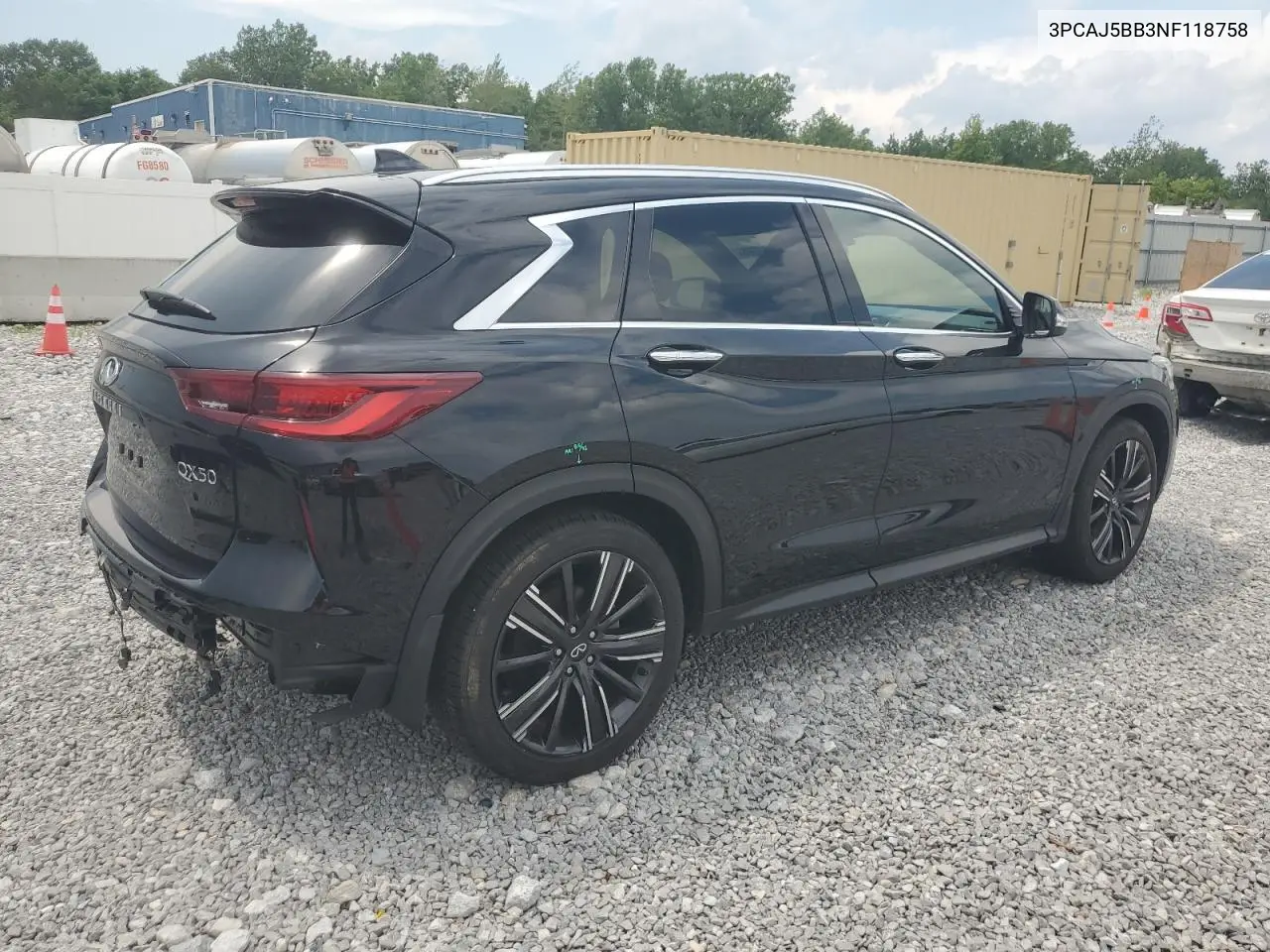 2022 Infiniti Qx50 Luxe VIN: 3PCAJ5BB3NF118758 Lot: 62180695