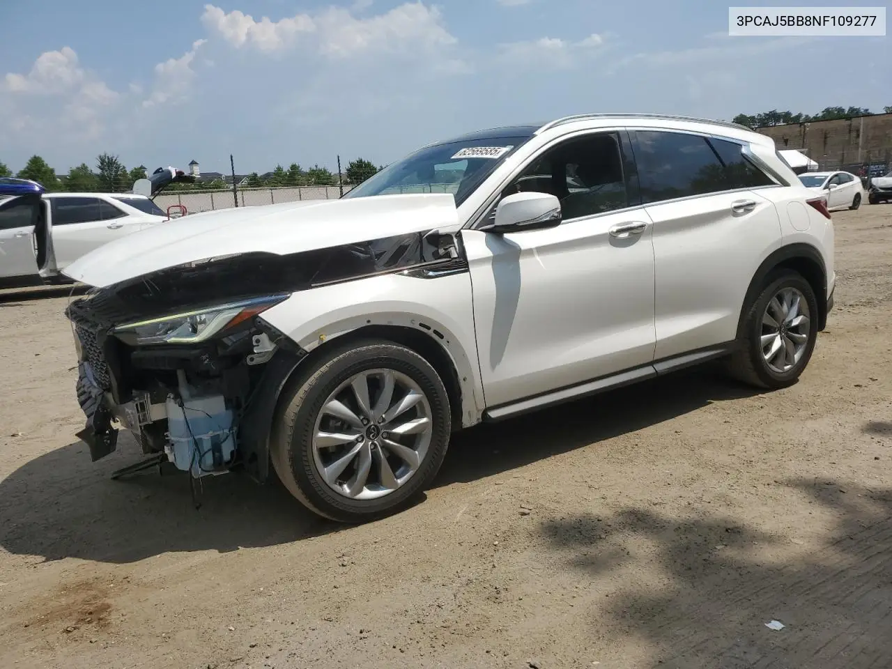2022 Infiniti Qx50 Luxe VIN: 3PCAJ5BB8NF109277 Lot: 62569585