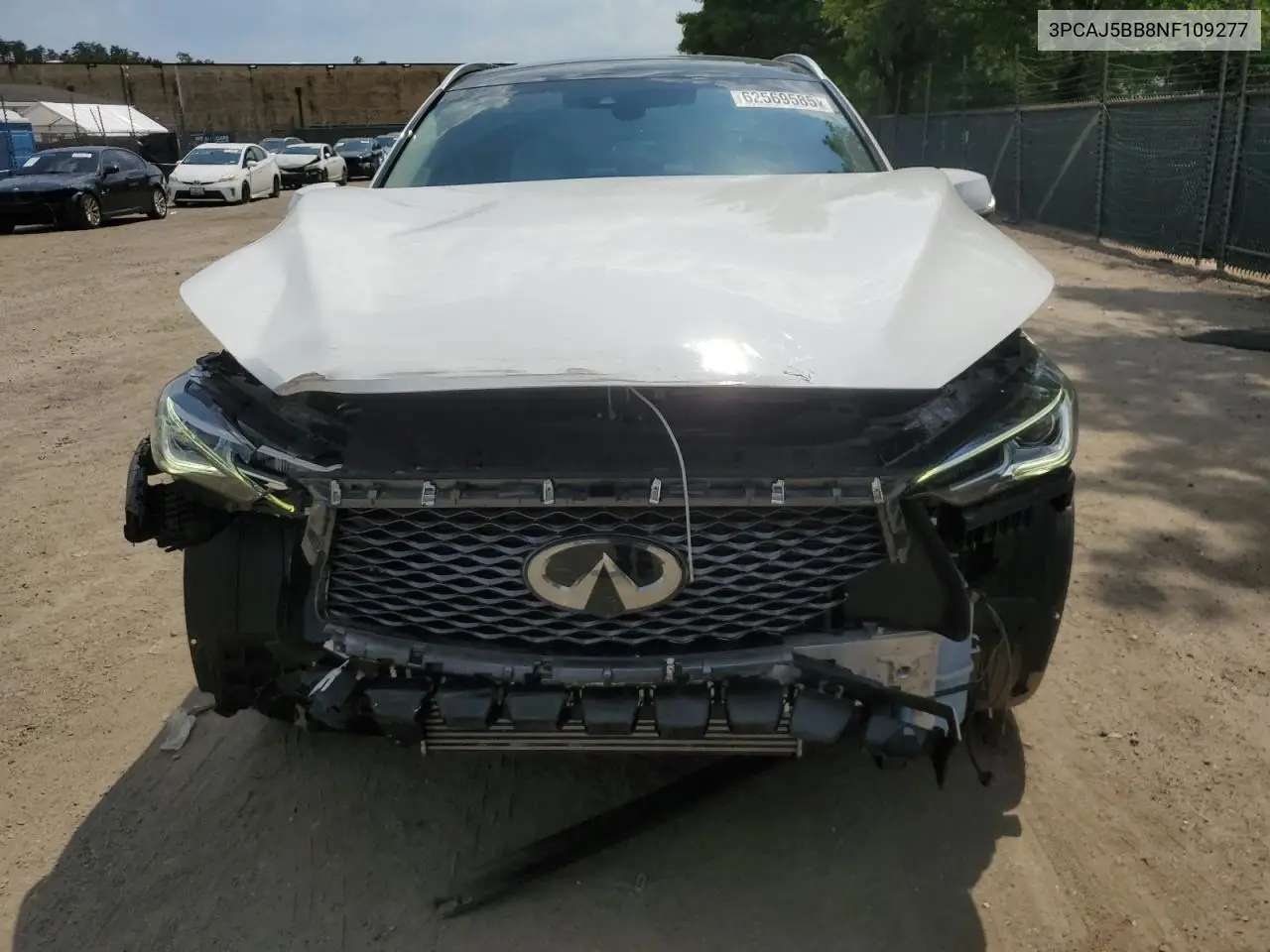2022 Infiniti Qx50 Luxe VIN: 3PCAJ5BB8NF109277 Lot: 62569585