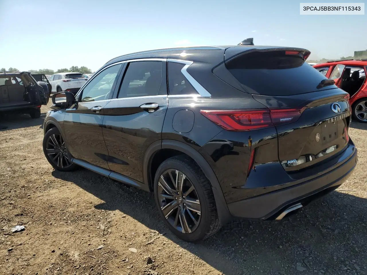 2022 Infiniti Qx50 Luxe VIN: 3PCAJ5BB3NF115343 Lot: 62950825
