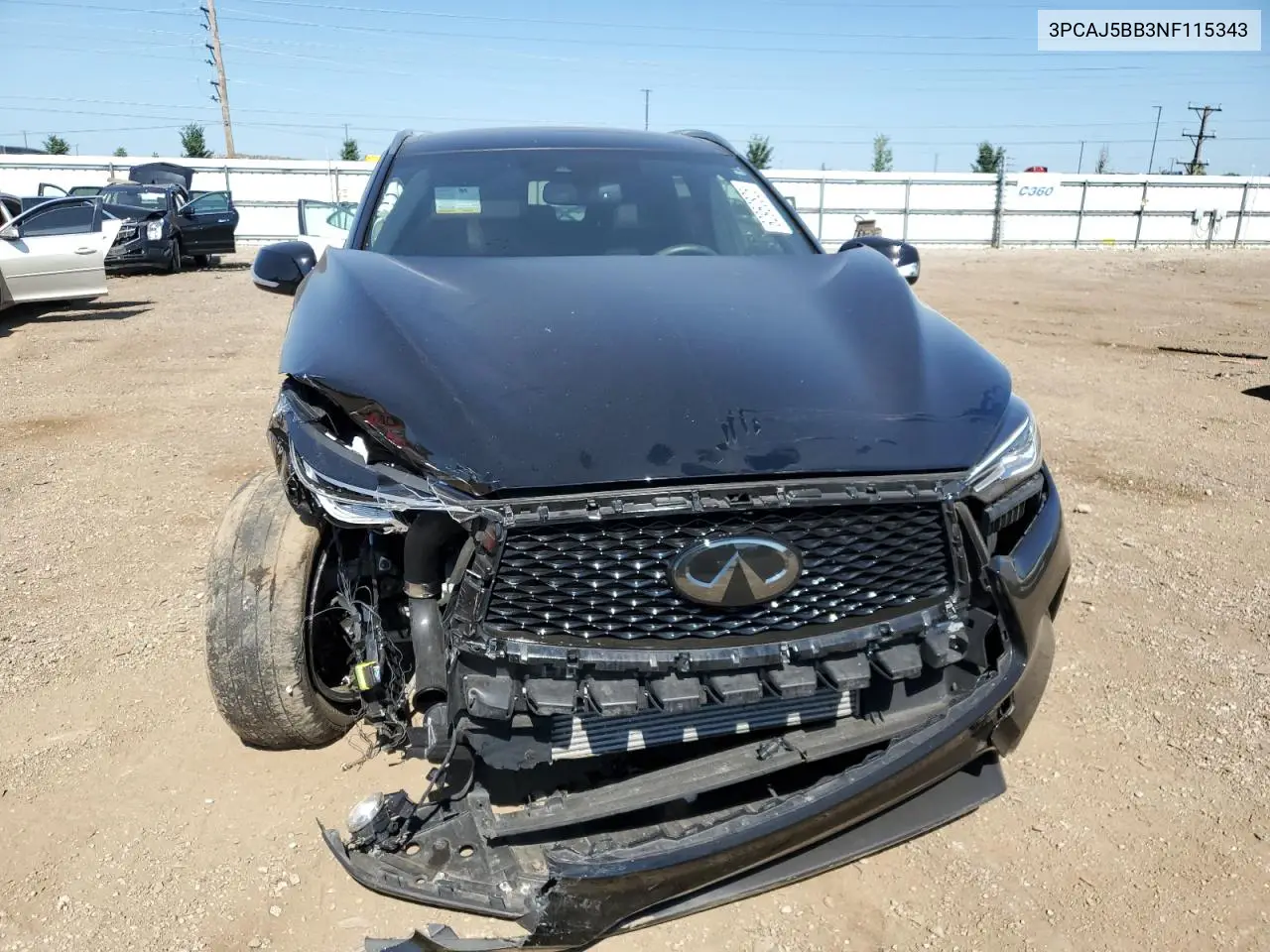 2022 Infiniti Qx50 Luxe VIN: 3PCAJ5BB3NF115343 Lot: 62950825