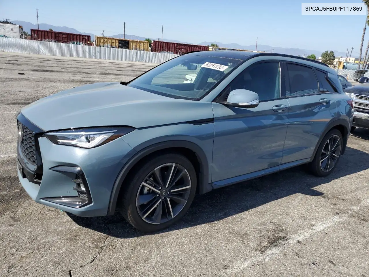 2023 Infiniti Qx50 Sport VIN: 3PCAJ5FB0PF117869 Lot: 62851095