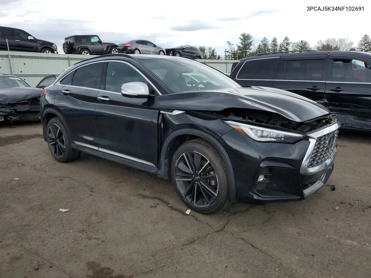 2022 Infiniti Qx55 Essential VIN: 3PCAJ5K34NF102691 Lot: 47073134