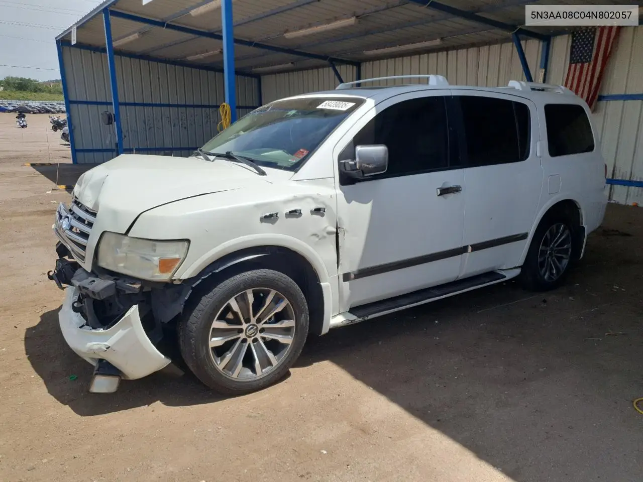 2004 Infiniti Qx56 VIN: 5N3AA08C04N802057 Lot: 58439035