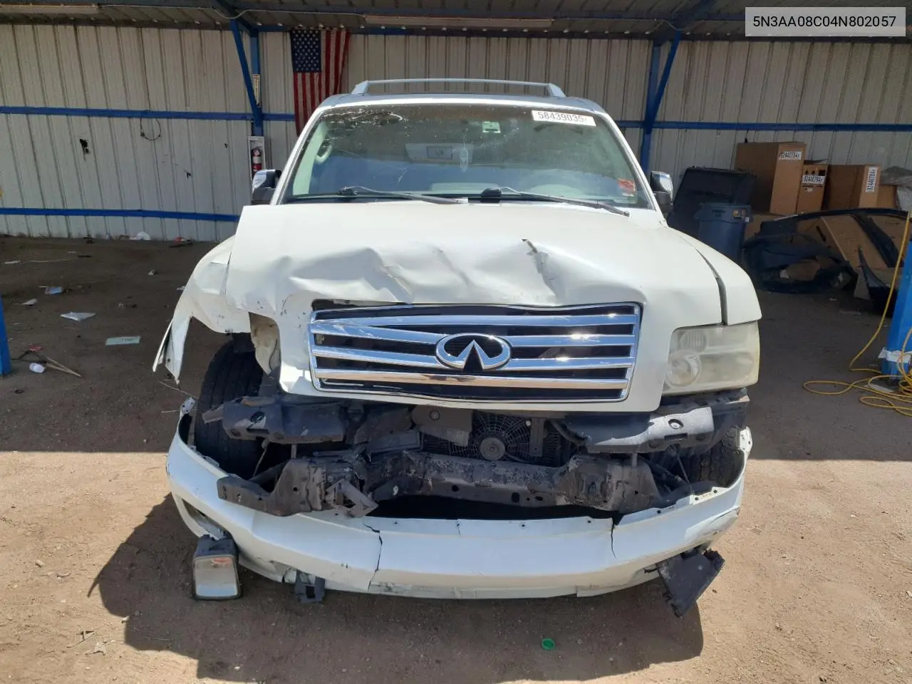 2004 Infiniti Qx56 VIN: 5N3AA08C04N802057 Lot: 58439035