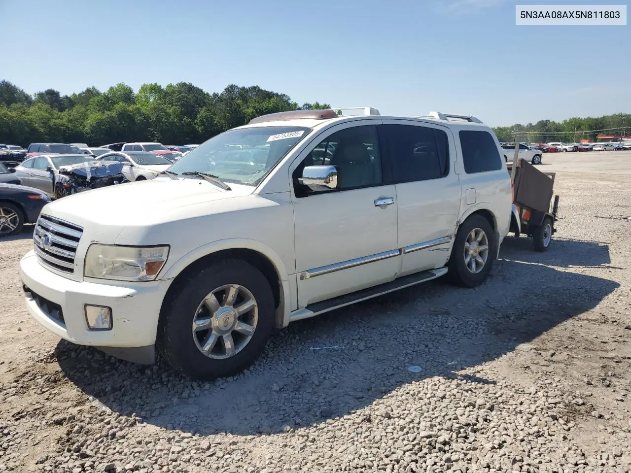 2005 Infiniti Qx56 VIN: 5N3AA08AX5N811803 Lot: 54753805