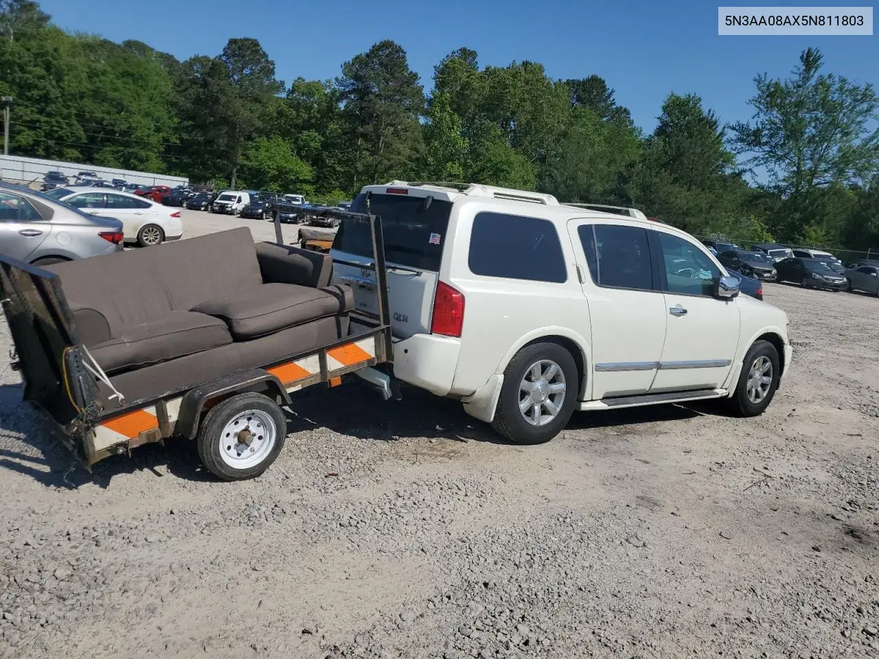 2005 Infiniti Qx56 VIN: 5N3AA08AX5N811803 Lot: 54753805