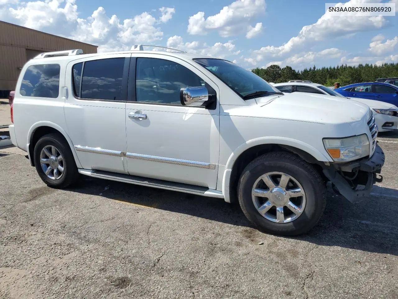 2006 Infiniti Qx56 VIN: 5N3AA08C76N806920 Lot: 56646695