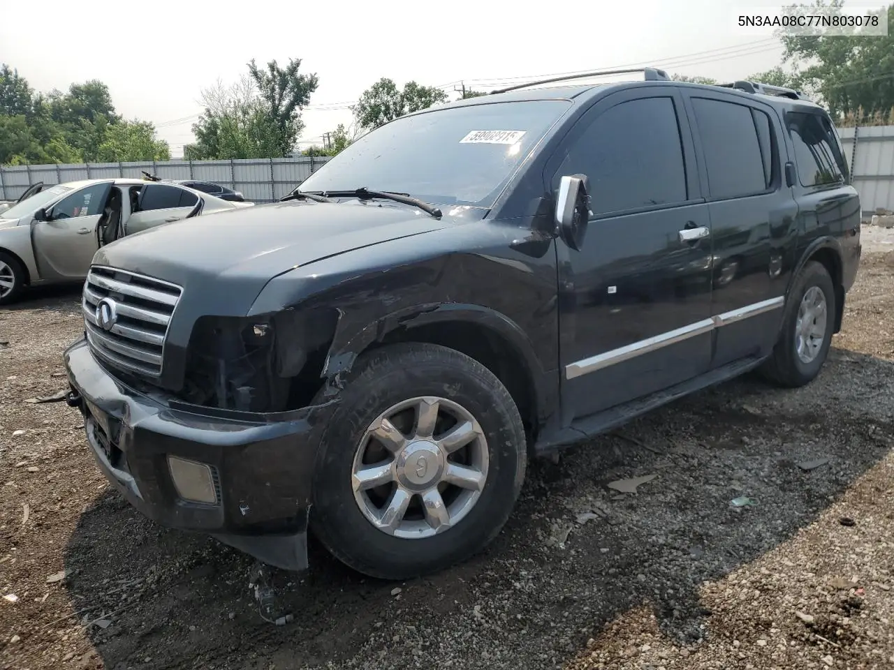 2007 Infiniti Qx56 VIN: 5N3AA08C77N803078 Lot: 59908915