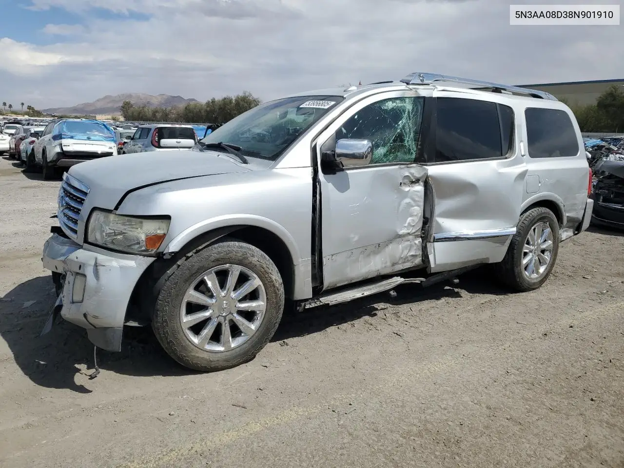 2008 Infiniti Qx56 VIN: 5N3AA08D38N901910 Lot: 53956805