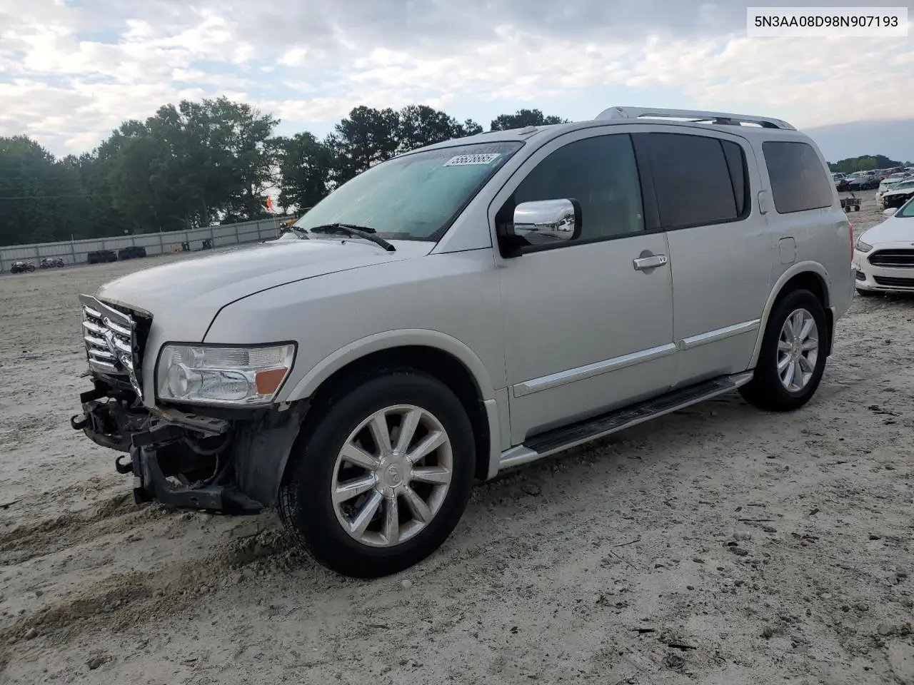 2008 Infiniti Qx56 VIN: 5N3AA08D98N907193 Lot: 55628885