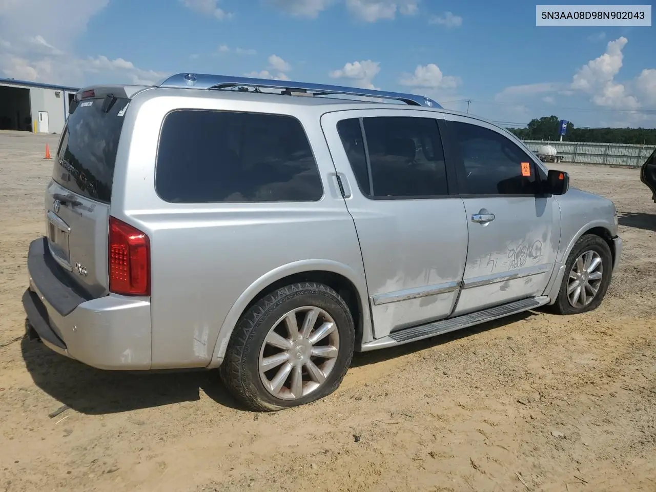 2008 Infiniti Qx56 VIN: 5N3AA08D98N902043 Lot: 62360365