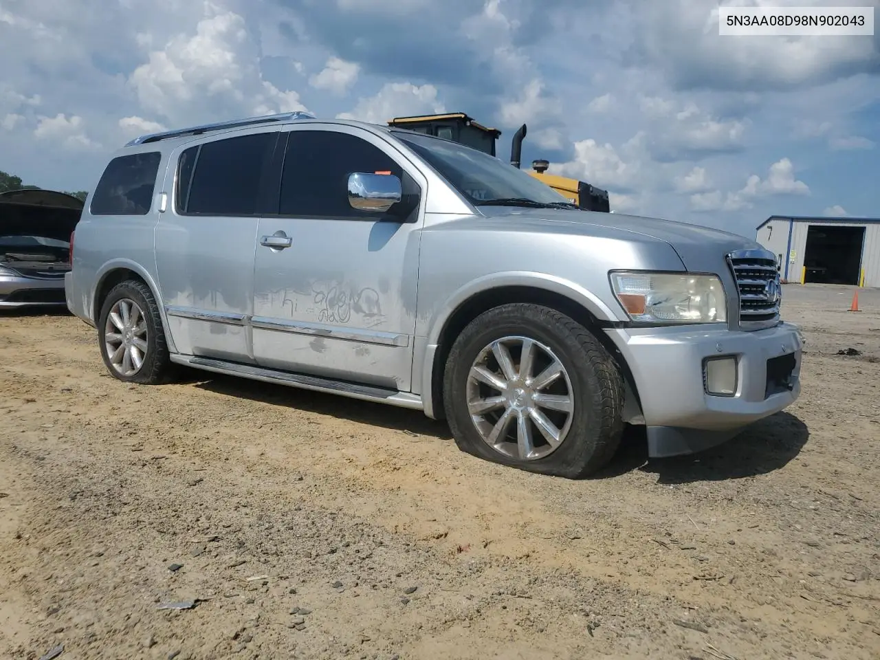 2008 Infiniti Qx56 VIN: 5N3AA08D98N902043 Lot: 62360365