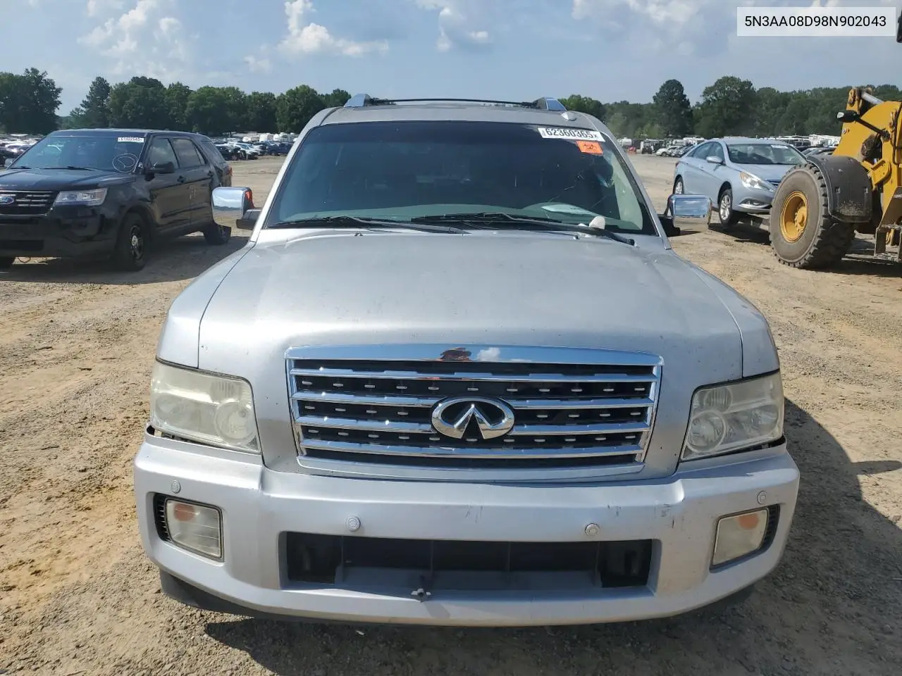 2008 Infiniti Qx56 VIN: 5N3AA08D98N902043 Lot: 62360365