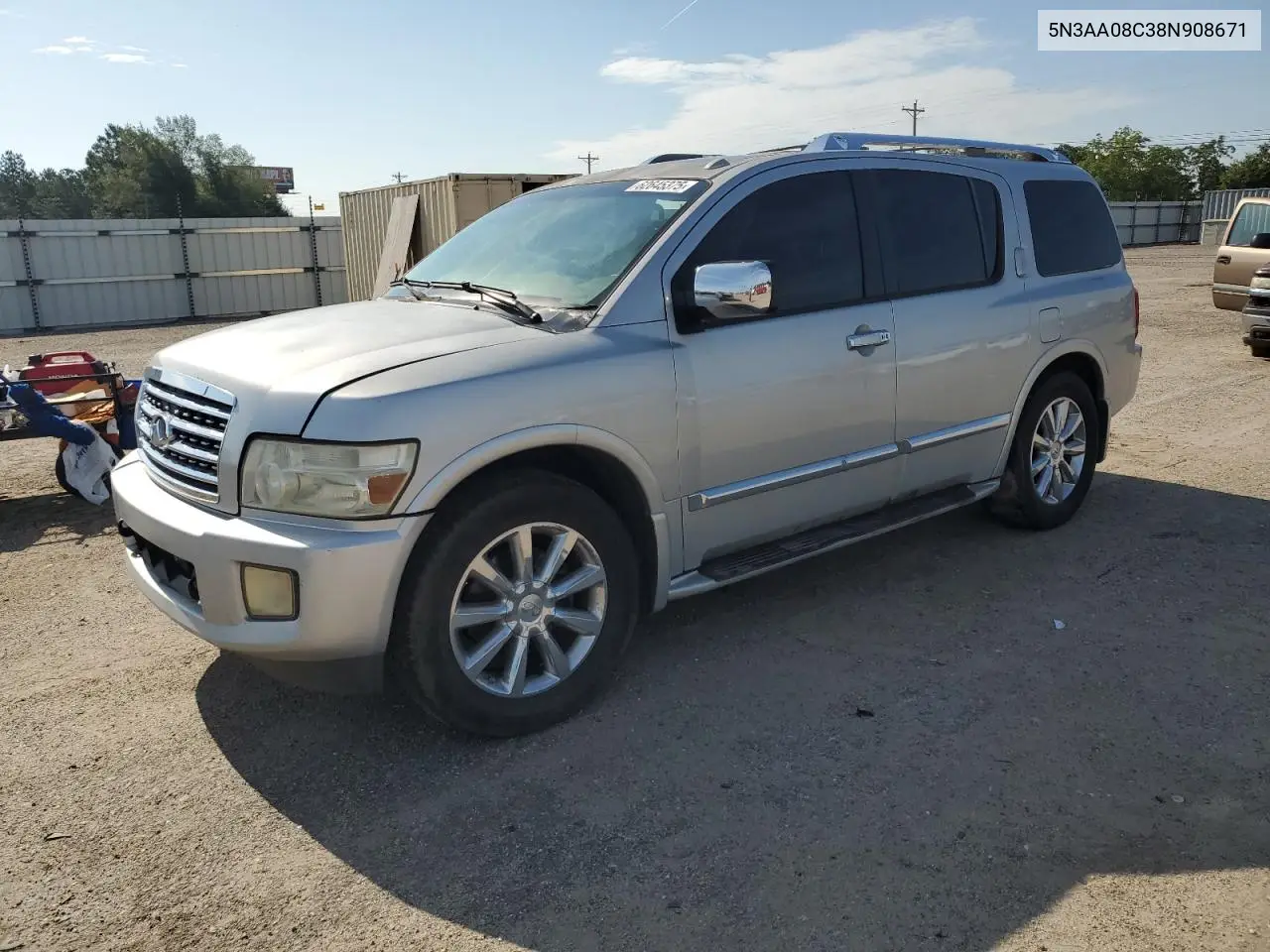 2008 Infiniti Qx56 VIN: 5N3AA08C38N908671 Lot: 62645375