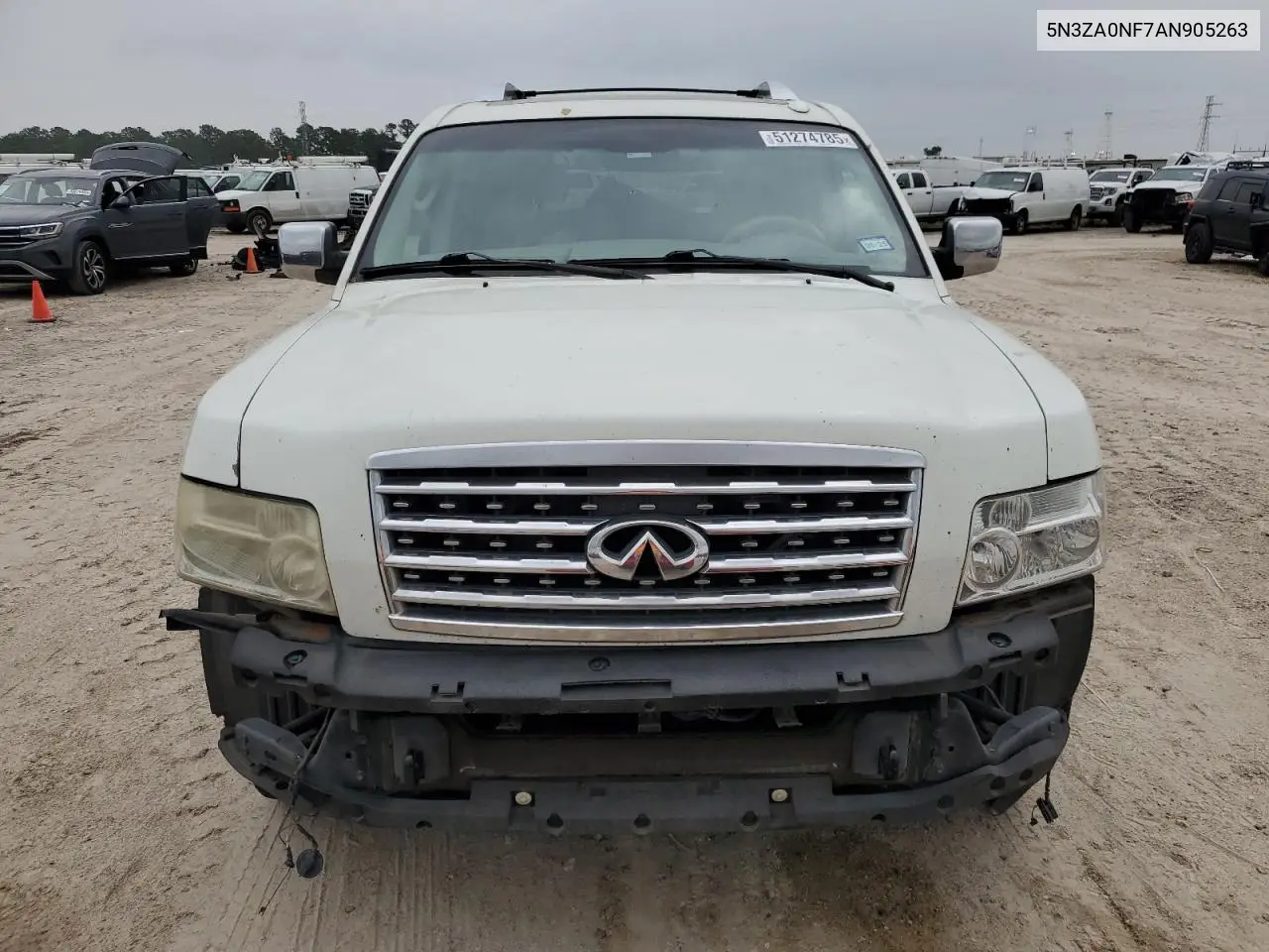 2010 Infiniti Qx56 VIN: 5N3ZA0NF7AN905263 Lot: 51274785