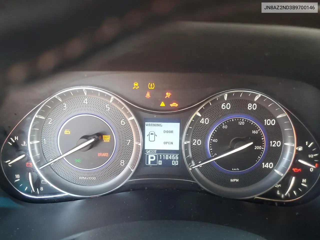 2011 Infiniti Qx56 VIN: JN8AZ2ND3B9700146 Lot: 61510435