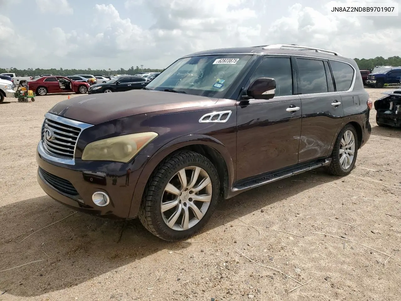 2011 Infiniti Qx56 VIN: JN8AZ2ND8B9701907 Lot: 62823875