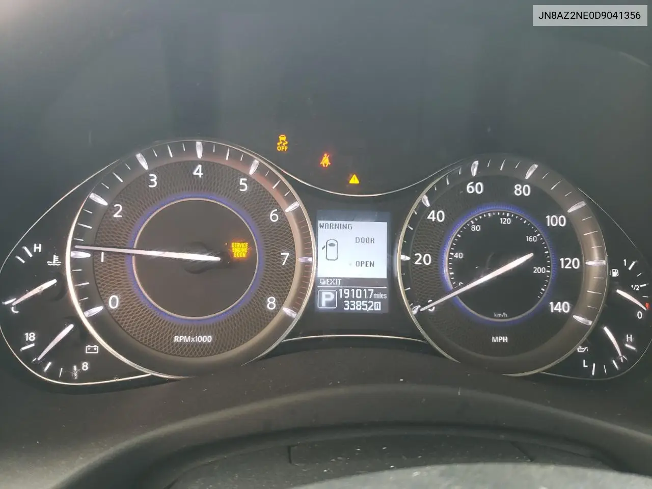 2013 Infiniti Qx56 VIN: JN8AZ2NE0D9041356 Lot: 55420435
