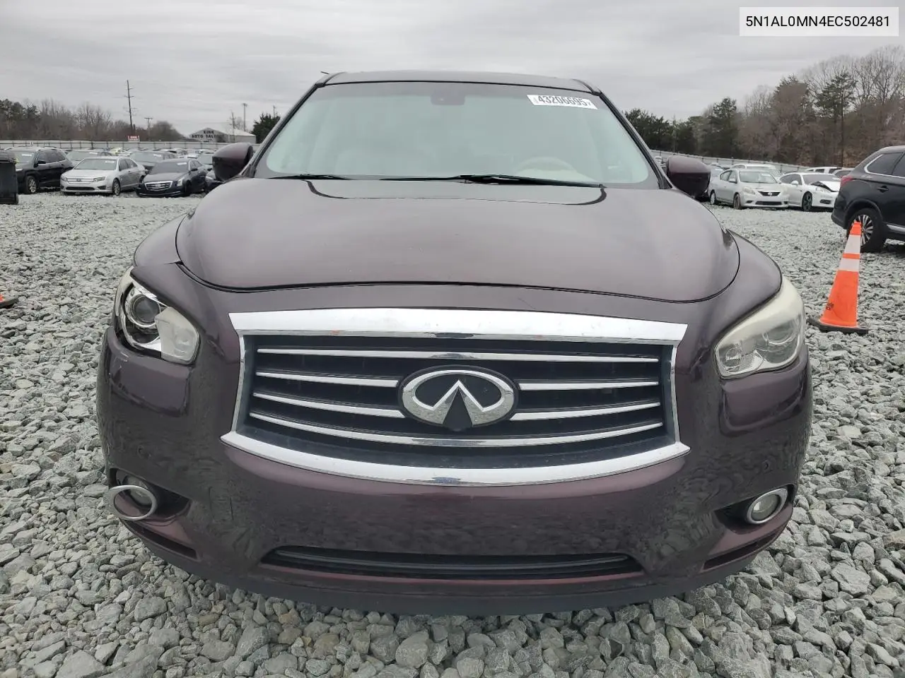 2014 Infiniti Qx60 VIN: 5N1AL0MN4EC502481 Lot: 43206695