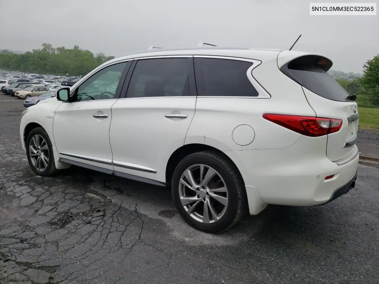 2014 Infiniti Qx60 Hybrid VIN: 5N1CL0MM3EC522365 Lot: 57082525