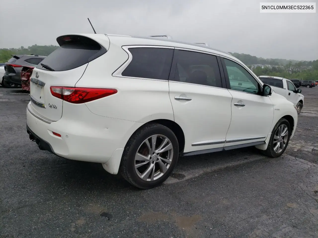 2014 Infiniti Qx60 Hybrid VIN: 5N1CL0MM3EC522365 Lot: 57082525