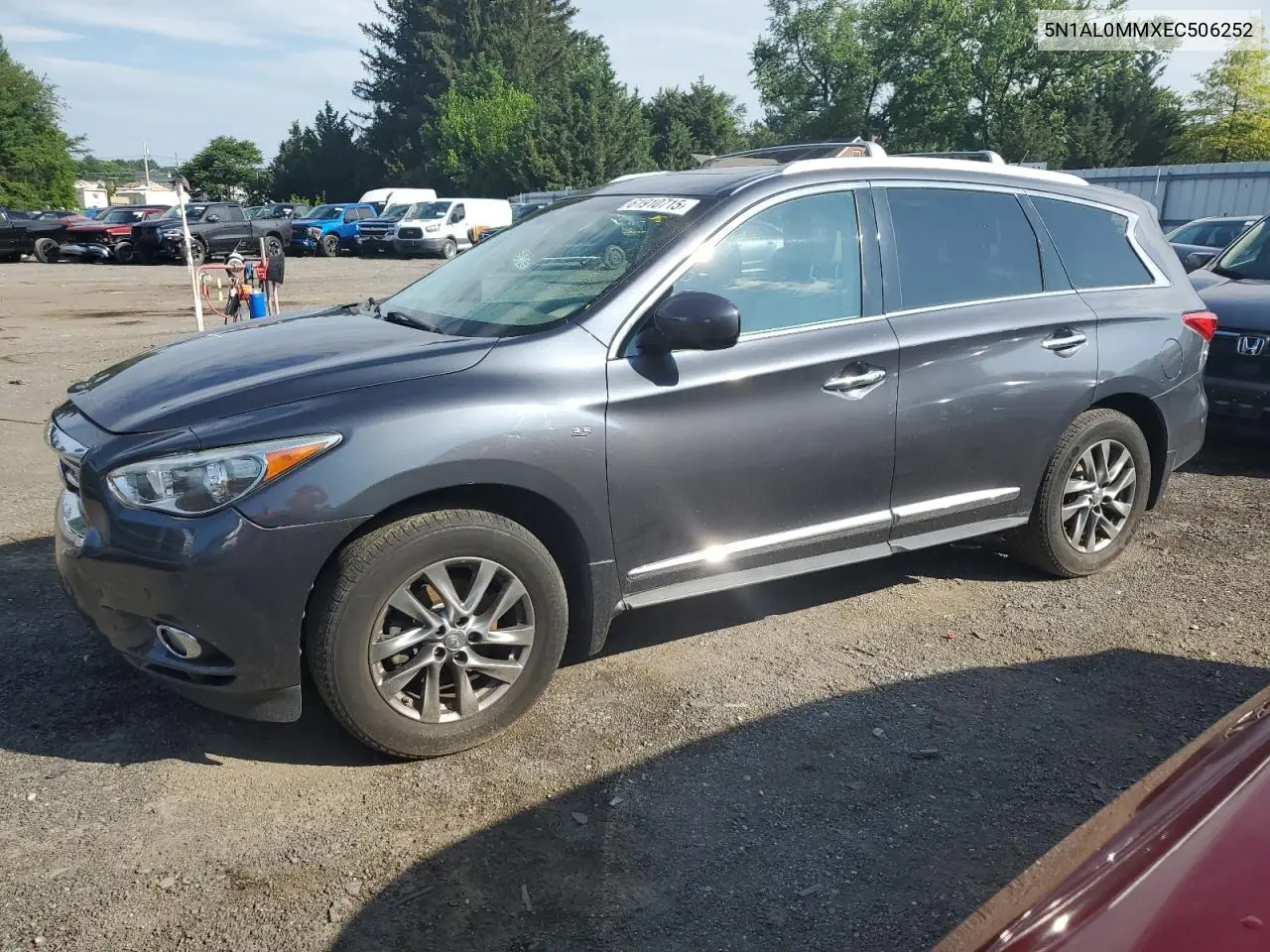 2014 Infiniti Qx60 VIN: 5N1AL0MMXEC506252 Lot: 61910715