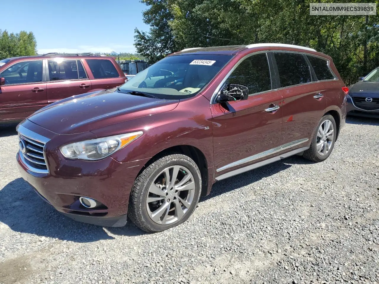 2014 Infiniti Qx60 VIN: 5N1AL0MM9EC539839 Lot: 63234345